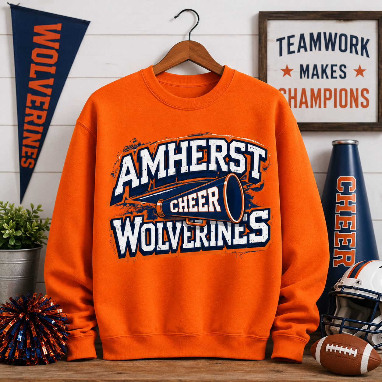 AMHERST CHEER WOLVERINES