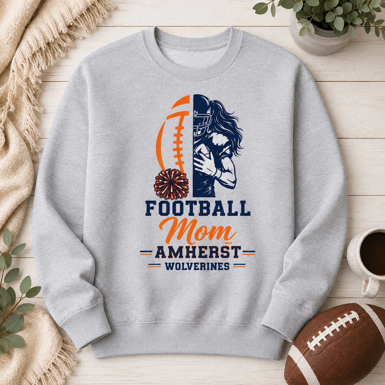 Amherst Football Mom Sweatshirt