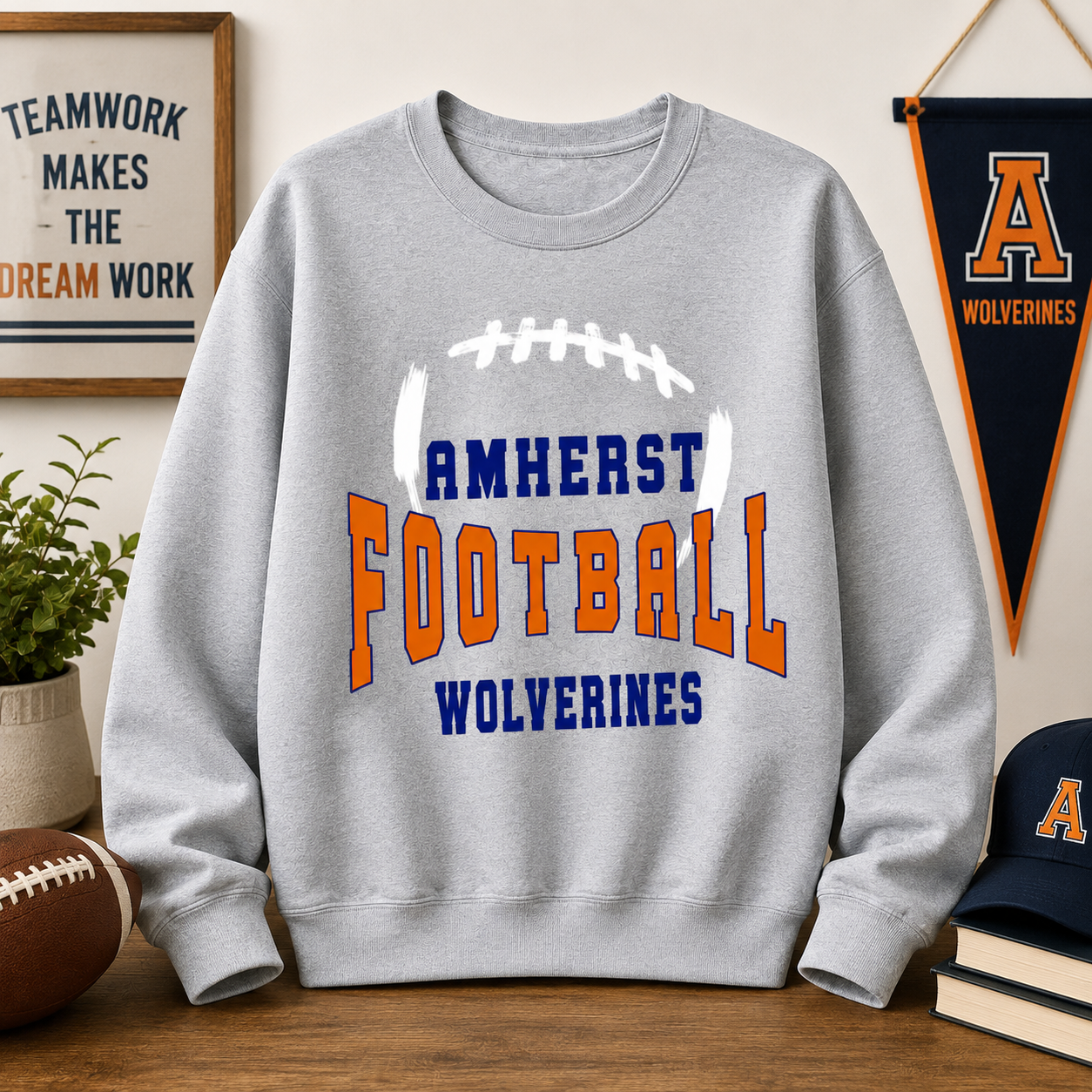 Amherst Football Wolverines Sweatshirt