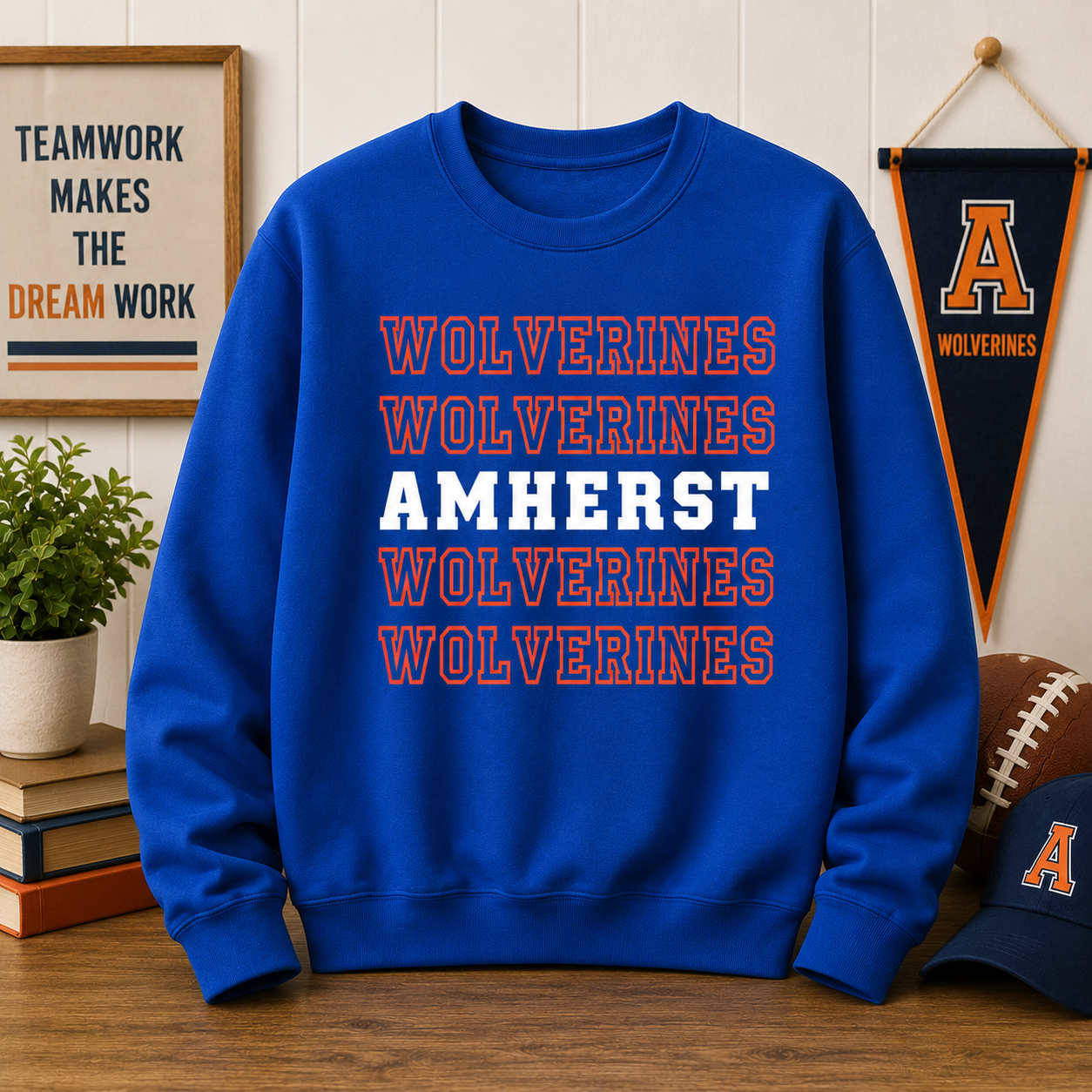 Amherst step and repeat sweatshirt