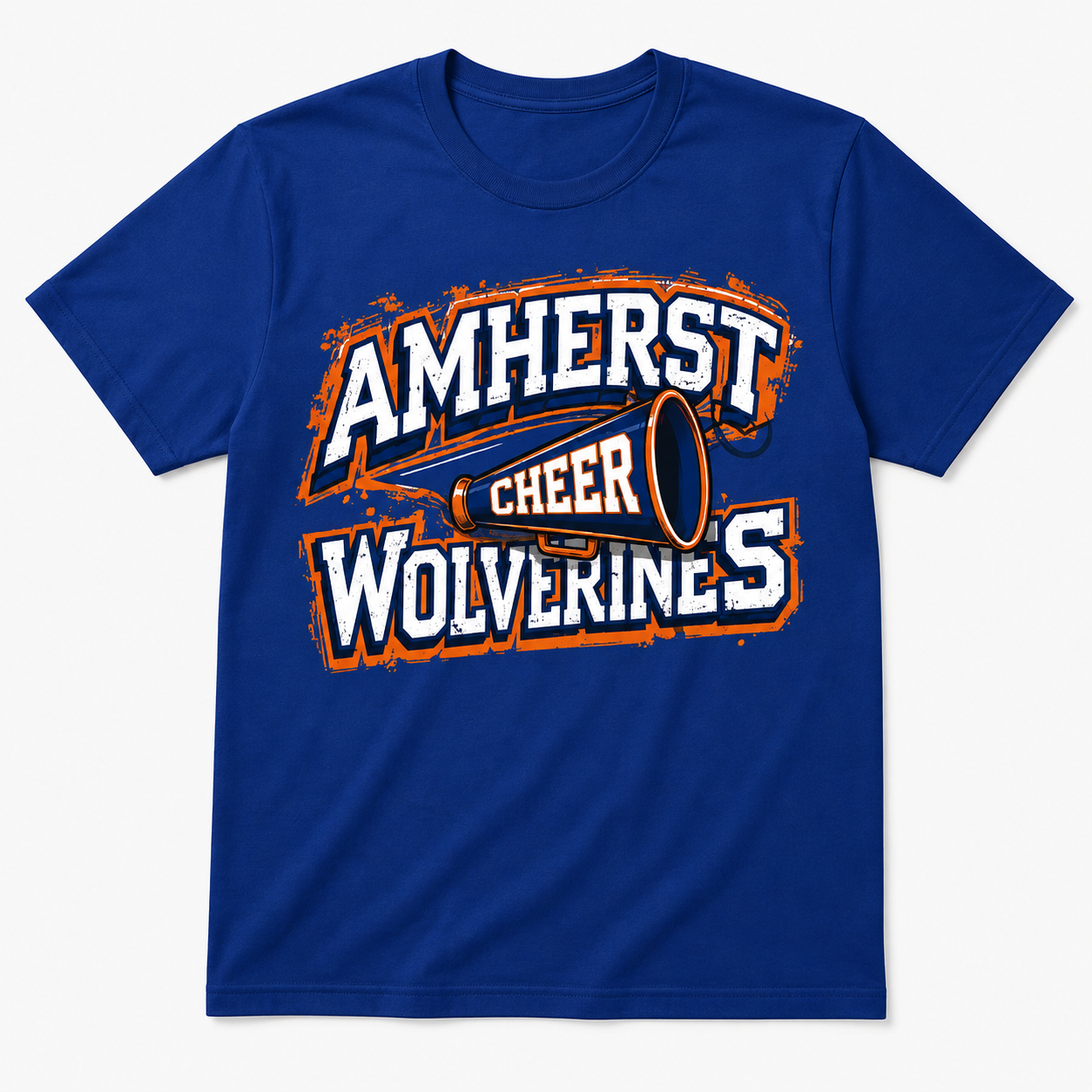 AMHERST CHEER WOLVERINES WITH HORN