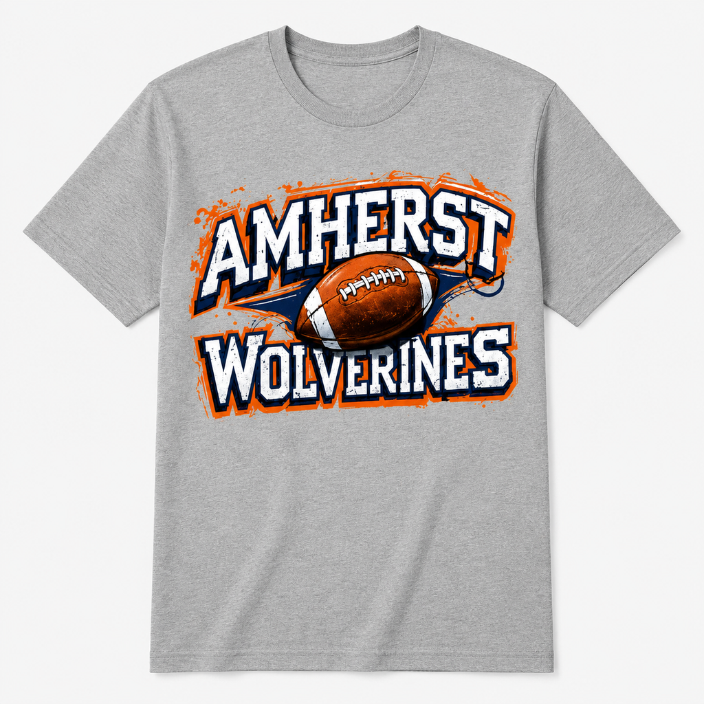 AMHERST WOLVERINES WITH FOOTBALL