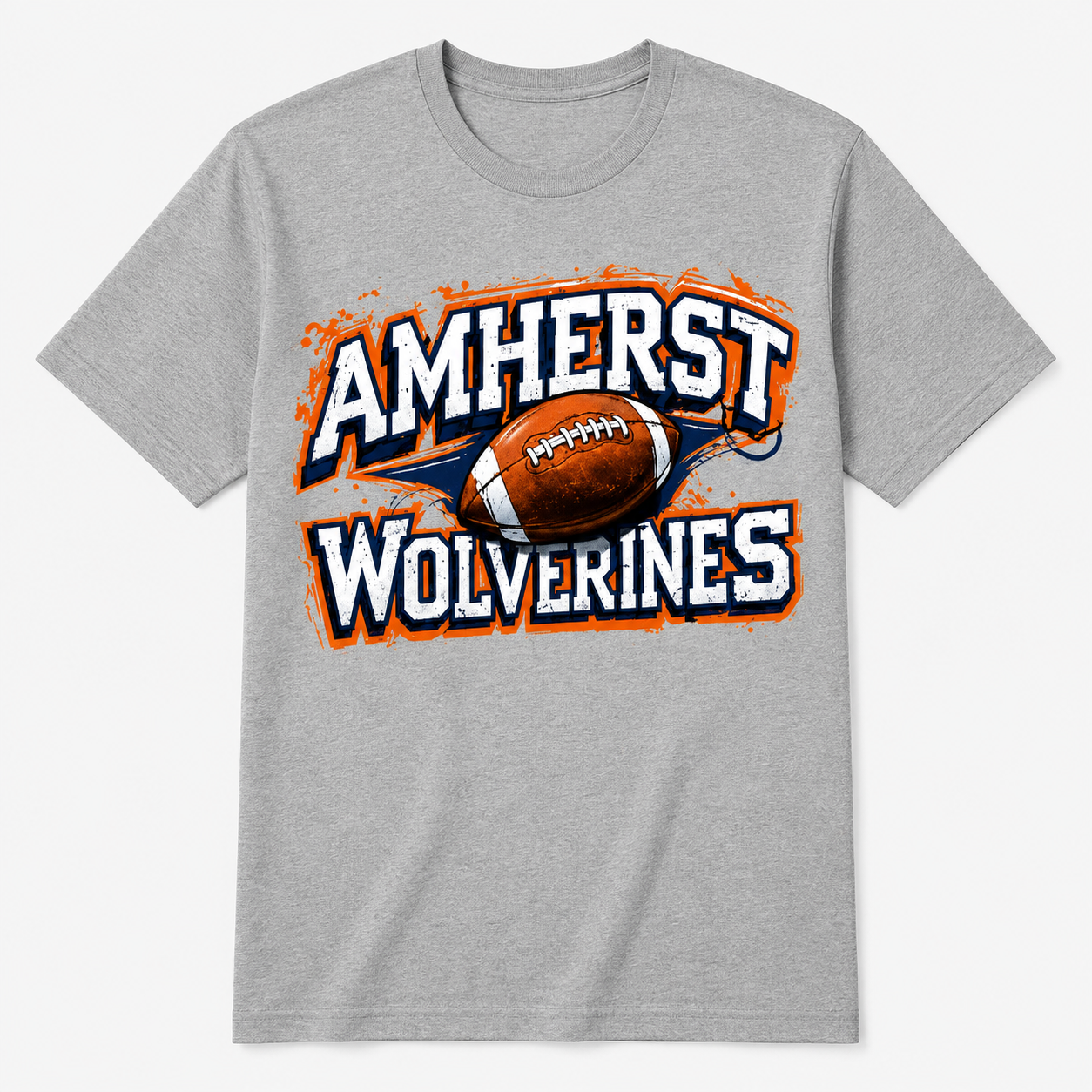 AMHERST WOLVERINES WITH FOOTBALL