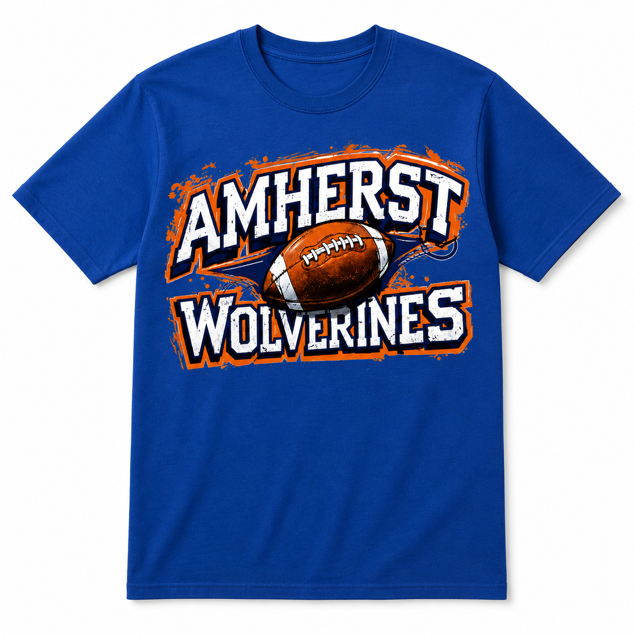 AMHERST WOLVERINES WITH FOOTBALL