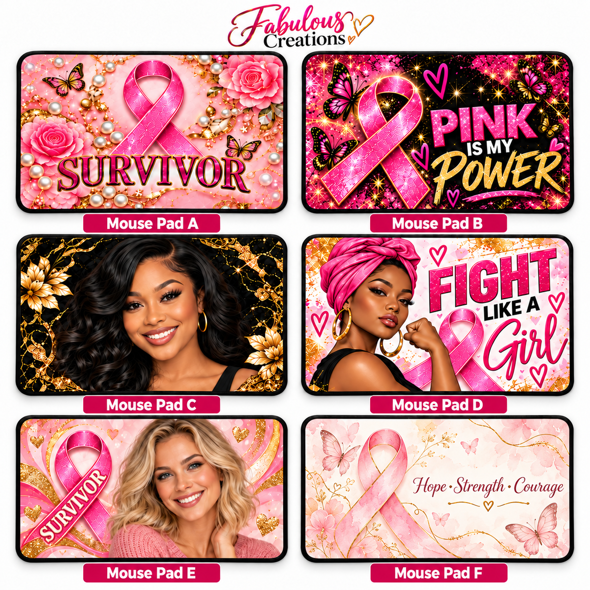 Breast cancer mouse pads