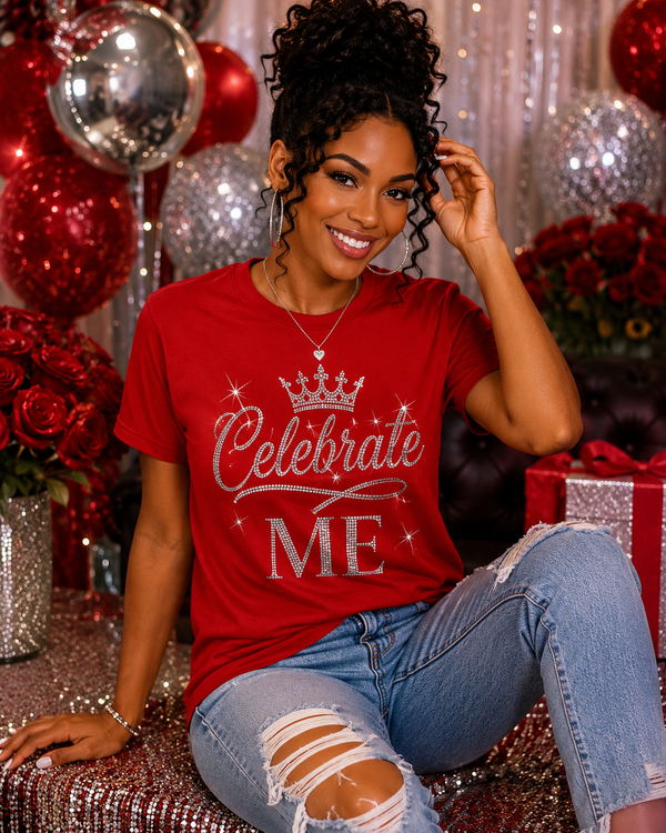 Celebrate Me Rhinestone Glam Tee ✨❤️