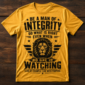 🦁 Be a Man of Integrity – Premium Sublimated T-Shirt