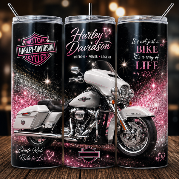 🏍️ Harley-Inspired 20 oz Skinny Tumbler